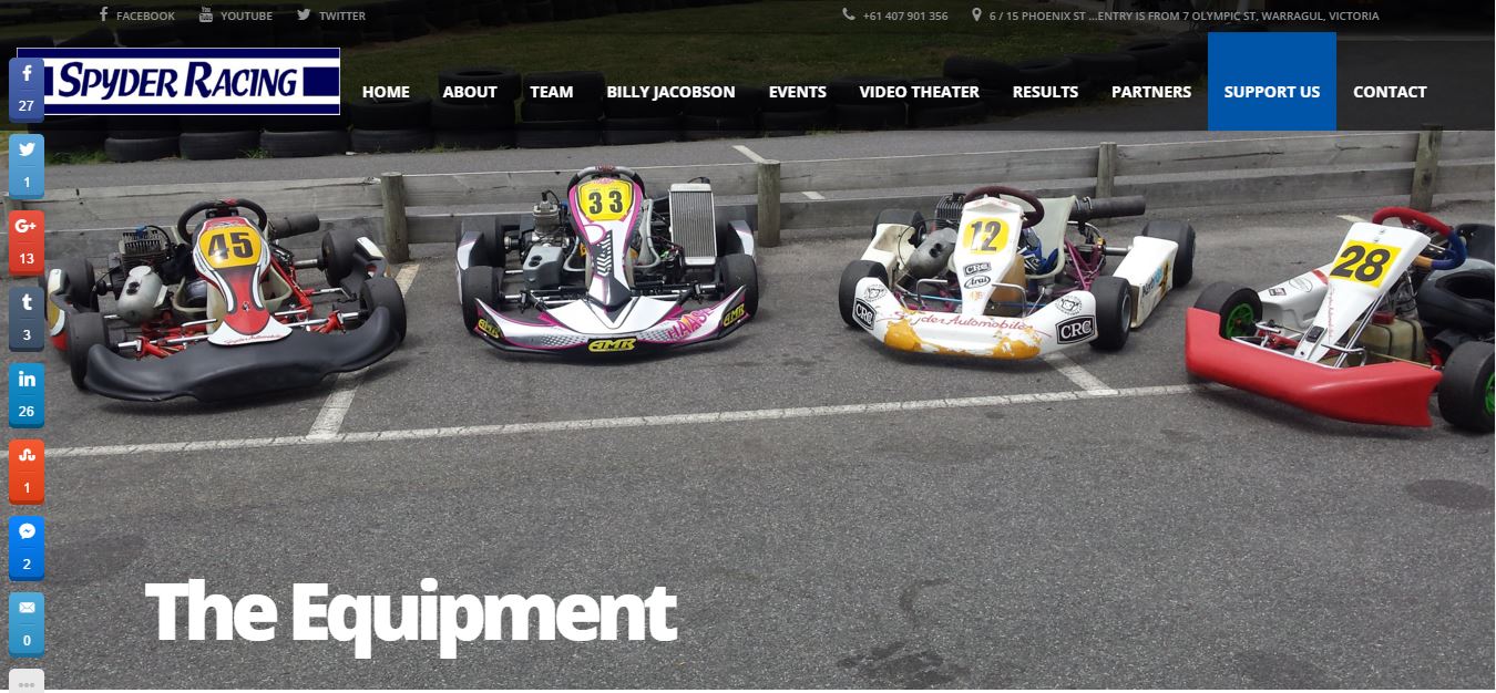 Spyder Racing Site